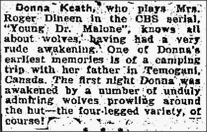 Newspaper article about Donna Keath